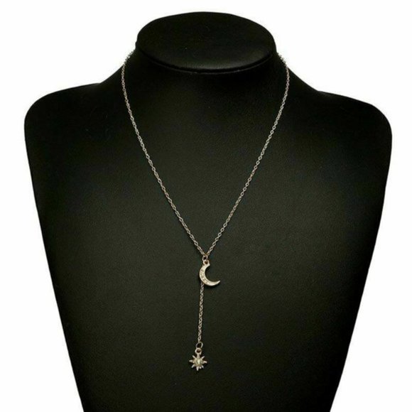 Nigth and Day Star Moon Gold " Stellar" Necklace - Picture 2 of 6